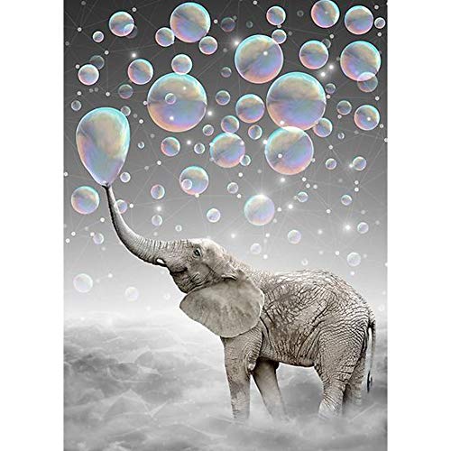 Elephant Diamond Painting Kits, Diamond Painting Elephant for Adults, Diamond Art Elephant, Perfect for Home Wall Decor12X16inch.