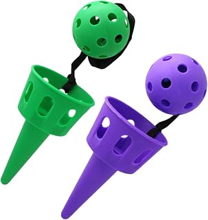 GOOHOCHY 2 Sets Childrens Toys air Scoop Ball Catch Game Catch The Ball Hand Spoon Puzzle Parent-Child