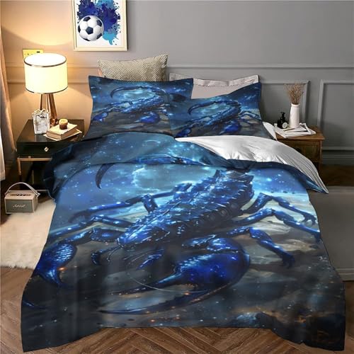 Housse de couette imprimé en 3D avec fermeture éclair pratique King - 6
