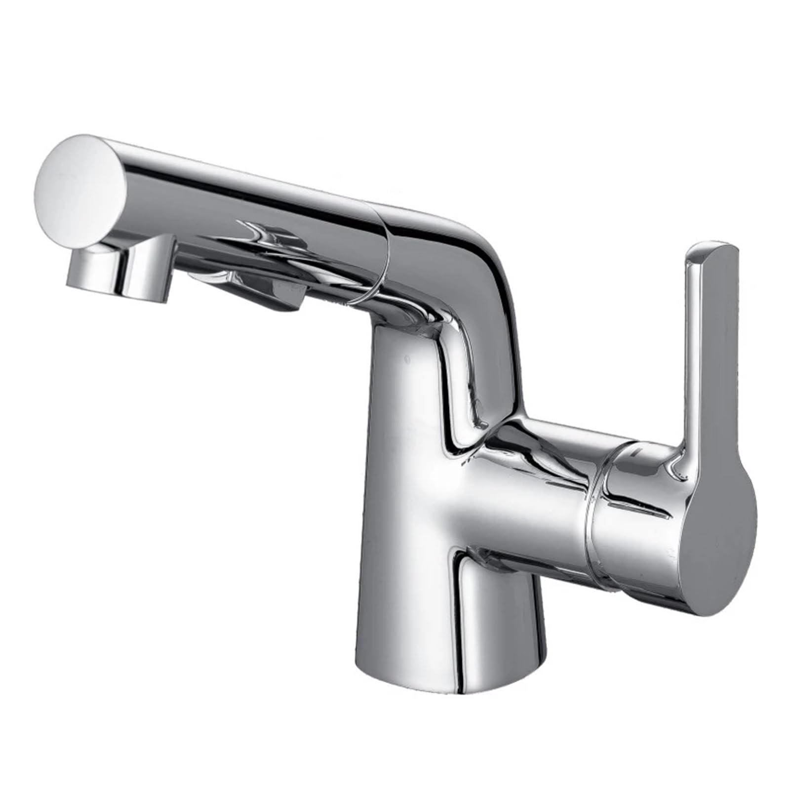 Robinet extractible salle de bains mitigeur laiton avec jet extensible et flexible