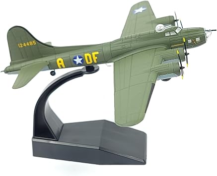 1/144 Scale B-17 Flying Fortress Memphis Goddess Fighter Model Heavy Bomber Aircraft Models USAAC B-17 Bomber Military Metal Diecast Airplane Model Kit for Adult Collection or Gift