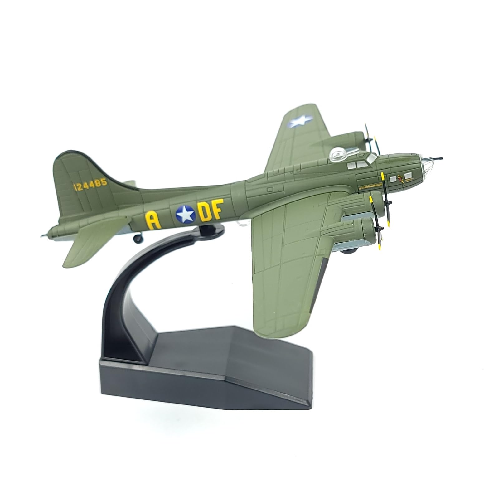 Escala 1/144 B-17 Flying Fortress Memphis Goddess Fighter Model Heavy Bomber Aircraft Models USAAC B-17 Bomber Military Metal Diecast Airplane Model Kit para colección o regalo para adultos