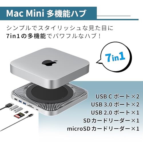 MSL FORCE 7in1 Mac mini用スタンド a5701サムネイル3