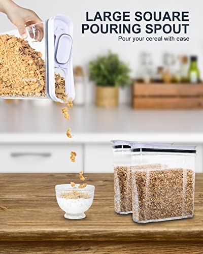 Freshkeeper Cereal Containers Storage Set, Airtight Food Storage Container With Lid 4L/135.2Oz,4Pcs Bpa-Free Plastic Pantry Organization Canisters For Rice Cereal Flour Sugar Dry Food In Kitchen #TOP1