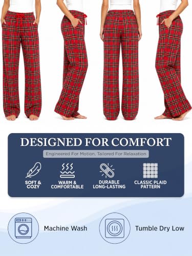 Image of Ashford & Brooks Women's Super Soft Flannel Plaid Pajama Sleep Pants