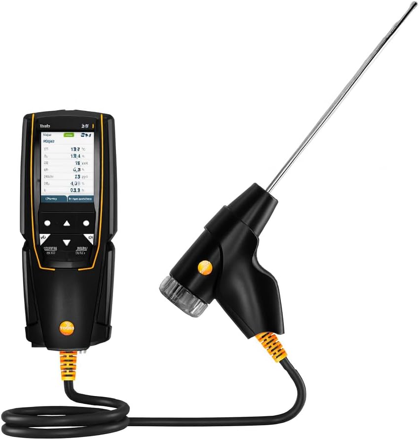 Testo 310 II Combustion Analyzer HVAC: Flue Gas Tester, Natural Gas Leak Detector, Temp, Pressure with Smart App