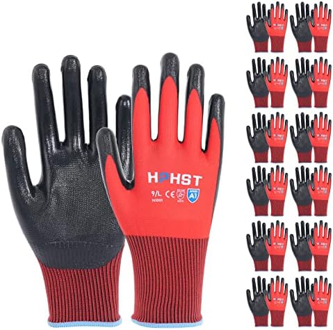 Amazon.co.jp: [HPHST] 安全作業手袋、ニトリルコーティング作業手袋  