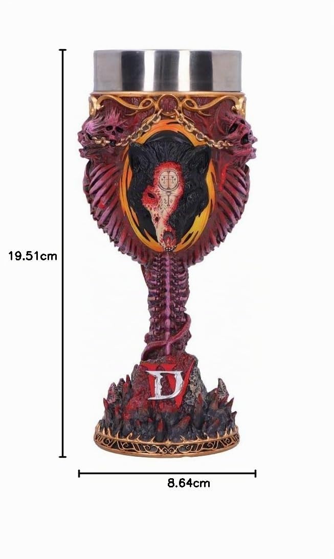 Nemesis Now Diablo IV Mephisto Calice, Dark Fantasy Drinkware, Merchandise et cadeaux Diablo IV à collectionner