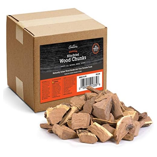 Camerons All Natural Pecan Wood Chunks for Smoking Meat -840 Cu. In. Box, Approx 10 Pounds- Kiln Dried Large Cut BBQ Wood Chips for Smoker - Barbecue Chunks Smoker Accessories - Grilling Gifts for Men