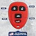 KeylessOption Key Fob Replacement for 2005 2006 2007 2008 2009 2010 2011 2012 Buick Lacrosse Chevrolet Chevy Cobalt Malibu Pontiac G5 G6 Grand Prix Saturn, 4-Button 15252034, Locksmith Required