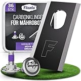 Filzada® 36x Mähroboter Messer Carbon inkl. Schrauben - kompatibel mit Mova Mähroboter Klingen & Dreame - Geeignet für Dreame A2, A1 Pro/Ersatzklingen geeignet für Mova Lidax Ultra 1000 uvm.