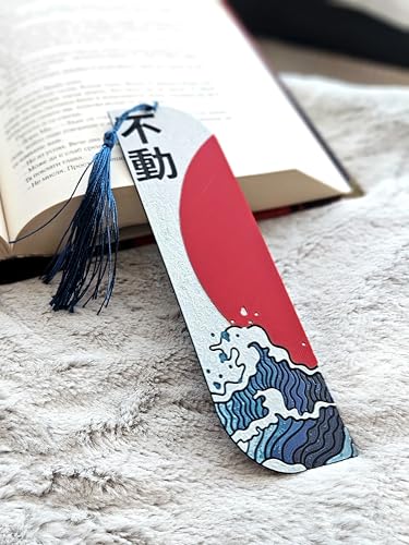 Image of Collectible Bookmarks | Premium Decorative Reading Accessories | Ideal Gift for Readers & Book Lovers | Bioplastic (Unshakable Wave)