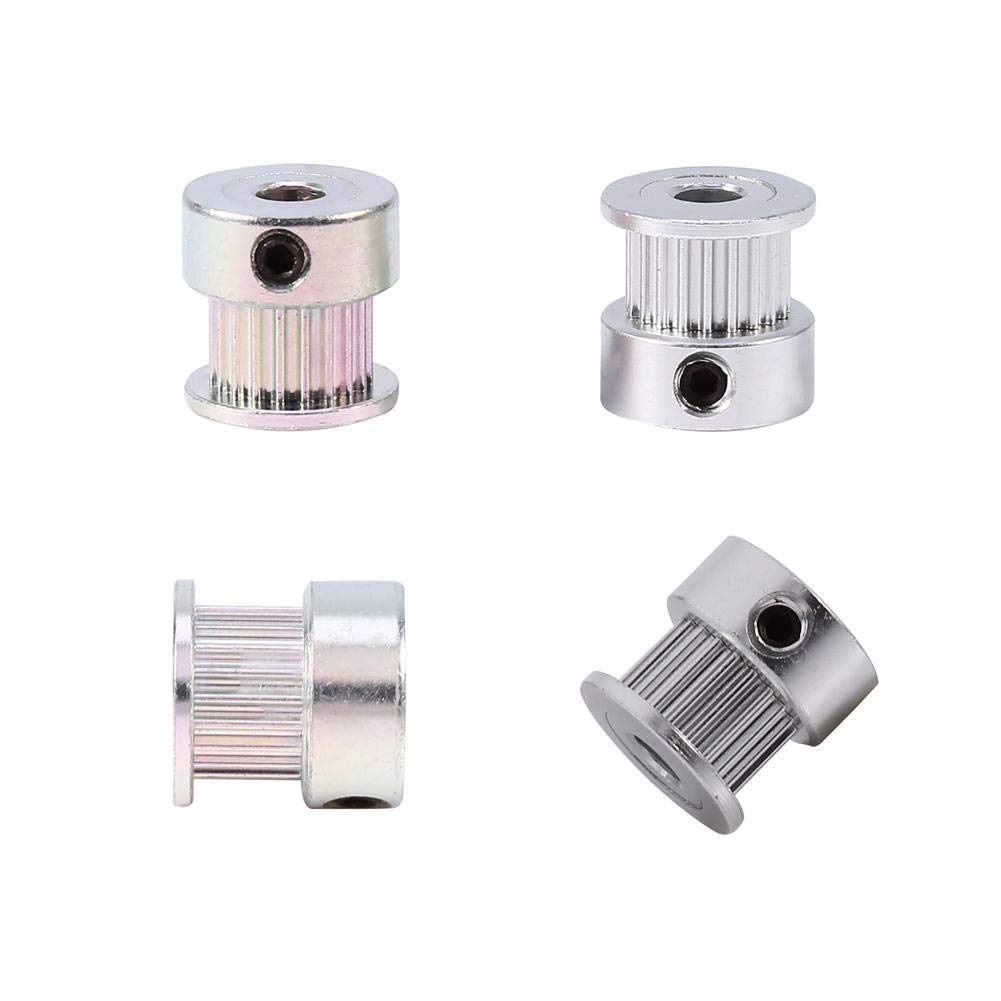 2 szt. aluminiowego koła pasowego powrotnego, 20 zębów 15 mm koło paska rozrządu rozrządu, koło synchroniczne z kołnierzem do pasa o szerokości 6 mm drukarki 3D CNC napęd mechaniczny