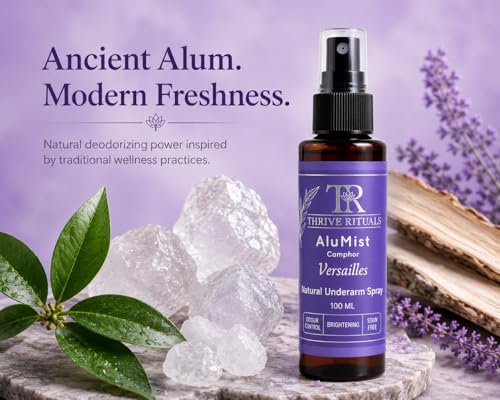 Image of AluMist Versailles Natural Alum Underarm Spray | Alcohol-Free Deodorant for Men & Women | Long-Lasting Freshness | Odour Protection | Gentle Daily Use | 100 ml