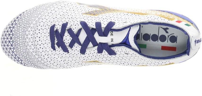 Diadora Mens Brasil Elite Tech Gr Ita Lpx Soccer Cleats - White, Yellow