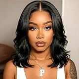 Douyin Wear and Go Glueless Wigs Human Hair Pre Plucked Pre Cut Drawstring Body Wave 2x6 Hd Lace Closure 14 Inch Middle Part Bob Wig Human Hair Short 180 Dentisty Lace Front Wigs for Black Women