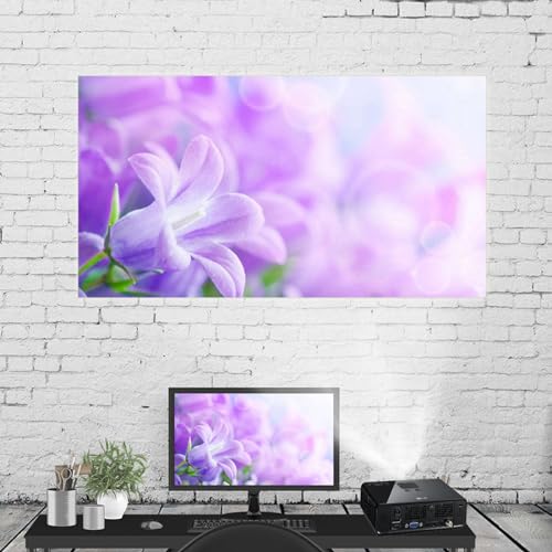ciciglow Pantalla De Proyección 4K HD, Pantalla De Proyector Portátil para Exteriores, Pantalla De Película De Proyección Plegable, 16: 9, Tela De Poliéster, para Uso En Exteriores E(60 Pulgadas)