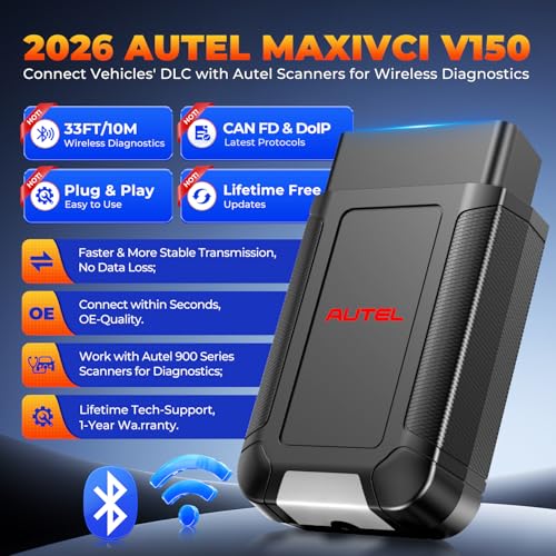 Autel Original MaxiVCI V150 VCI150 OBD2 Bluetooth Adapter, 2026 VCI 150 Car Wireless Communication Interface, Work w/Autel Diagnostic Scanner MK900BT MP900BT MP900Z-BT MP900TS MK900TS MX900TS TS900 - Image 3