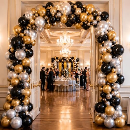 Chitidr Black Gold Party Decoration Kit Birthday Decorations - image 8