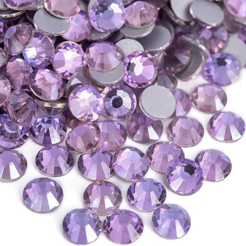 Image of 1440 Pieces SS16 /3.8-4mm Flat Back Crystal Rhinestones Round Gems for Nail Art,Air Violet