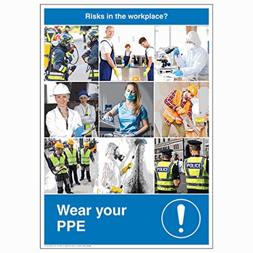 Poster VSafety Risks In The Workplace A2 signalétique sécurité entreprise 420x594mm