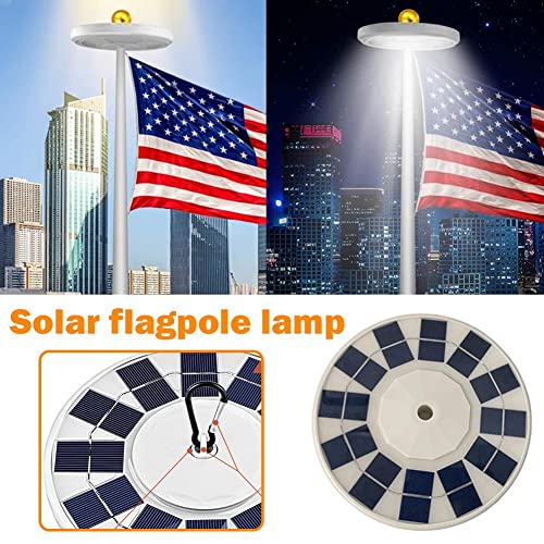 Shaperme 128 Led Solar Powered Flag Pole Light Super Bright Brightness Lights New Camping P5Q2 Tent Downlight L Night Flagpole Adjustable #TOP3