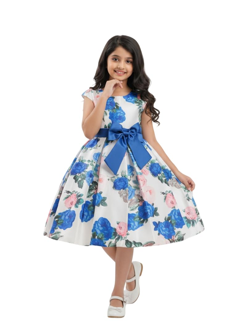 FOSTRIC Elegant Floral Party Dress for Girls – Perfect for Weddings, Birthdays &amp; Special Events