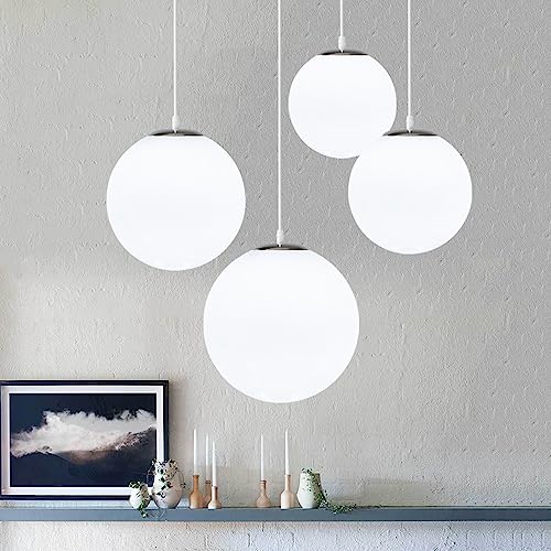 Lámpara colgante de vidrio esférico que crea ambientes sin sombras 2