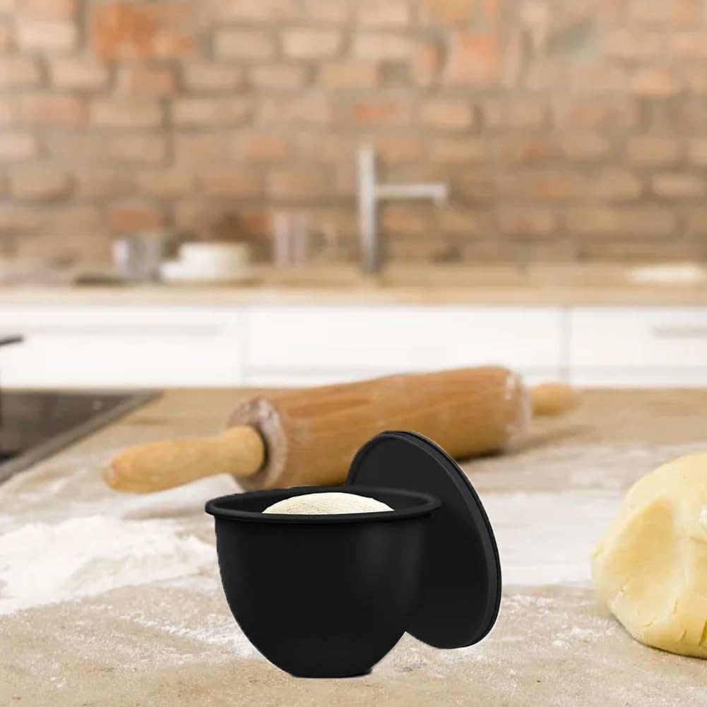 Silikon-Schüsseleinsatz-Set, für KitchenAid Standmixer, austauschbare Einsätze in Lebensmittelqualität, mit Ausgießer und Deckel, wiederverwendbar, spülmaschinen- und mikrowellengeeignet (schwarz)