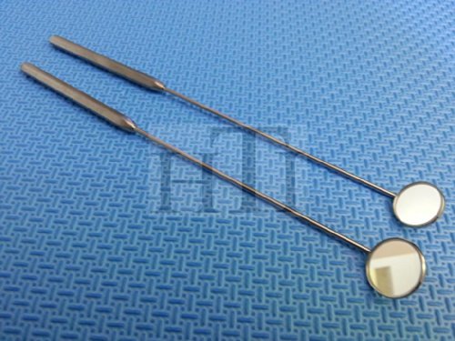 SET OF 2 LARYNGEAL BOILABLE HYGIENE DENTAL MIRRORS WITH HANDLE #3 #4 (HTI BRAND)
