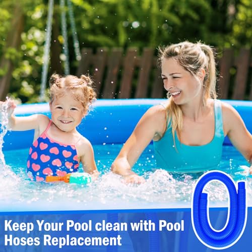 Gonioa Pool Pump Replacement Hose for Above Ground Pools, 1.25 x 59 Inch Filter Hose, Compatible with Intex Filter Pump 607, 637, 330GPH, 530GPH, 1,000GPH, Includes 8 Metal Clamps, Blue (4 Pack) by Gonioa - Image 2
