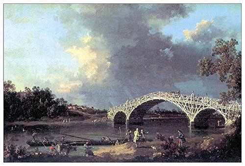 Panneau décoratif bois multicolore Canaletto Bridge 90x60cm AS93170