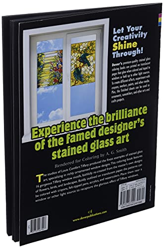Tiffany Designs Stained Glass Coloring Book (Dover Design Coloring Books) #TOP3