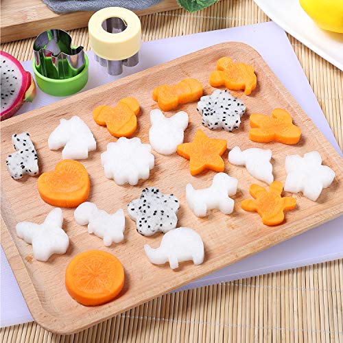 Magigift 1.5" Vegetable Cutter Shapes Set - Mini Cookie Cutters Fruit Cookie Pastry Stamps Mold For Kids Baking And Food Supplement Tools Accessories (20Pack) #TOP1