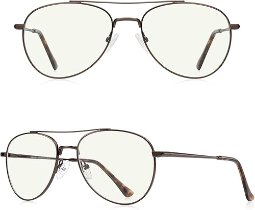 Miniatura 2 de Lentes de lectura de aviador para hombres y mujeres, lentes de bloqueo de luz azul, patillas de primavera