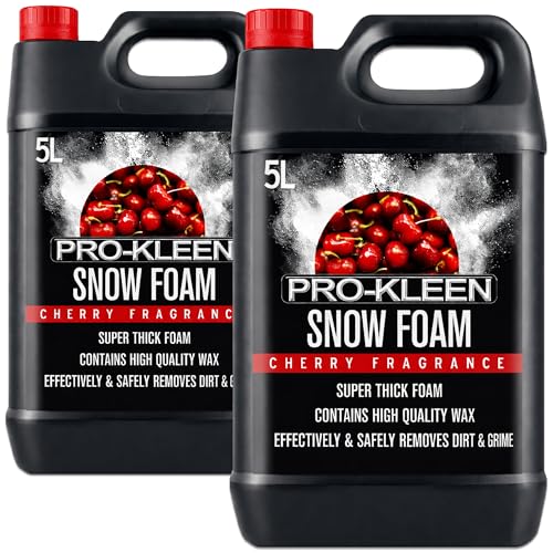 10L of Pro-Kleen Cherry Snow Foam with Wax – Super Thick & Non-Caustic Foam – Extremely Powerful & Easy To Use