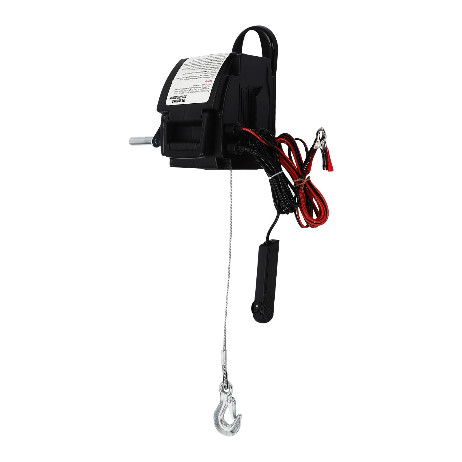 Verricello elettrico 12 V – Verricello motore ad alte prestazioni con 300 W e 2721 kg di forza di trazione, ingranaggi in acciaio per auto, rimorchi, barche, yacht e verricelli