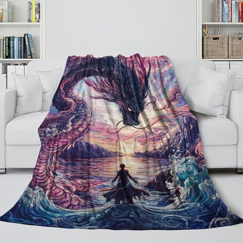 Couverture dragon 150x200 cm douce et moelleuse pour lit et canapé - 5
