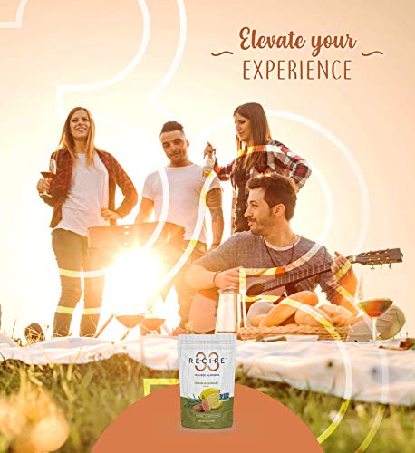 Recipe 33 Lemon Rosemary Infused Almonds, Gourmet Vegan, High Protein Healthy Snack, Keto Friendly, Paleo Friendly, Whole30, Gluten-Free, Grain-Free, Non-Gmo, Kosher, Low Carb (4Oz Pack) #TOP5