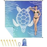 Ainiv Picknickdecke 210 x 200 cm, Tragbar Stranddecke mit Befestigung Ecken und Praktischem Karabiner Ultraleicht Ultradünne Stranddecke, Outdoor Decke für Strand, Picknick, Camping und Wandern