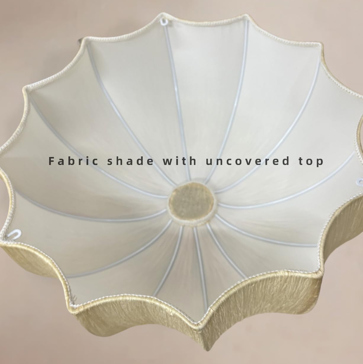 Lantern Fabric Pendant Light Modern Farmhouse Drum Chandelier Faux Silk Cloth Shade 3 Light Wabi Sabi Light Fixture Pleated Hanging Lamp for Dining Room Bedroom