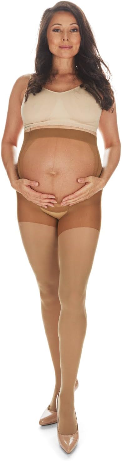 MeMoi Microfiber Opaque Maternity Tights, 60 Denier Comfortable and Roomier Maternity Shapewear - Sizes Small to Q2