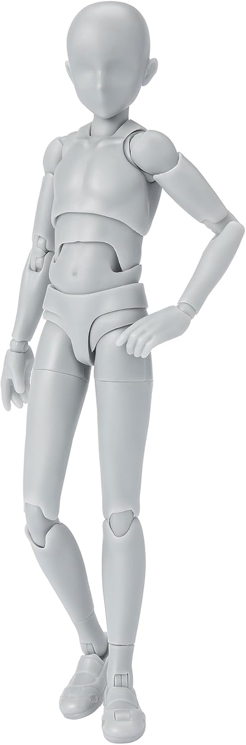 TAMASHII NATIONS - Tamashii - Body-Kun -School Life- Edition DX Set (Gray Color Ver.), Bandai Spirits S.H.Figuarts Action Figure