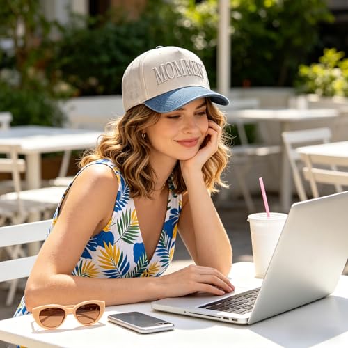 Image of Womens Trucker Hat|Best Mom Ever Embroidery Adjustable Hat for Women from Daughter Son