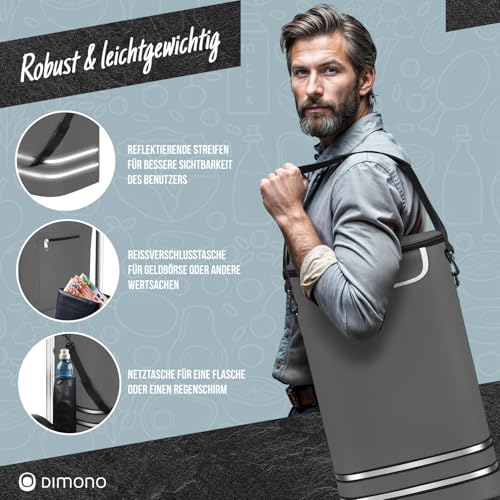 Dimono® Einkaufstrolley Klappbarer 3 in1 Trolley zum Einkaufen; 56 Liter inkl. Kühlfach; Transportwagen Shopping-Trolley Einkaufswagen Einkaufstasche (Grau) – Bild 8