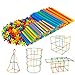 Winsenpro 408PCS Straw Constructor STEM Building Blocks Toys for Kids' Education,Colorful Plastic Engineering Toys Gift for Boys Girls Party (408 Piece)