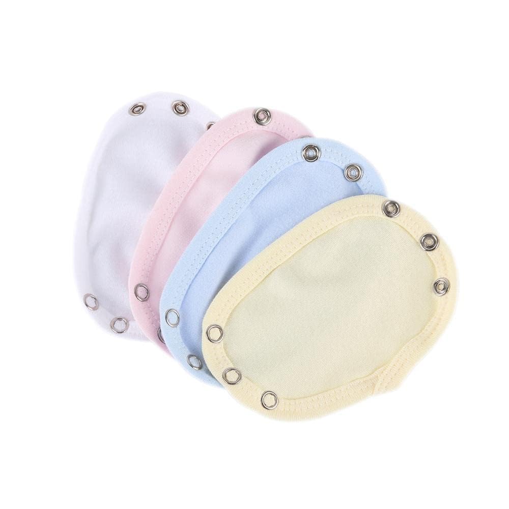 Baby Bodysuit Extender, for Baby Boys Girls Kids Romper Crotch Extenter Bodysuit Jumpsuit Diaper Romper Lengthen Extend Film, Snap Closure for Traveling, Camping, Walking, Runging Ect(Multicolor)(4pc)