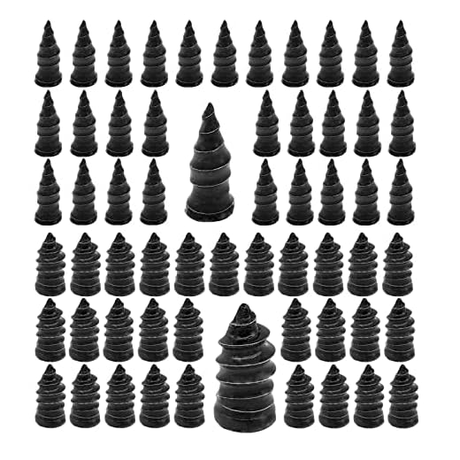 60PCS Tire Repair Rubber Nail, Vacuum Tire Repair Kits Spiral Rubber Nails, Tire Screw Plug Fast Tool Self Service Tire Repair Nail for car, Motorcycle, Truck, Tractor Tire Puncture Repair