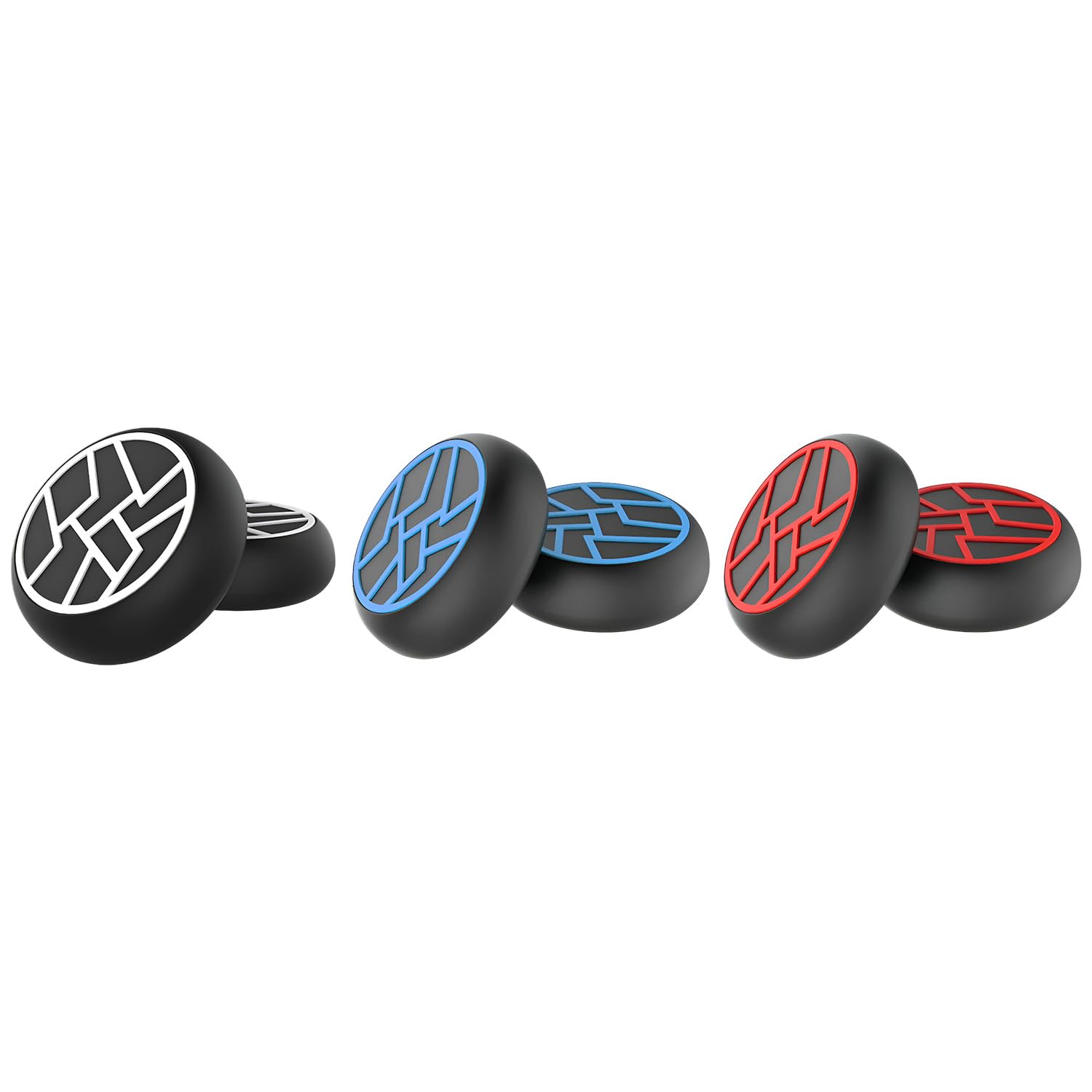 HICLE Combo Pack Thumb Grip Buttons Compatible with PlayStation Controllers – Non-Slip, Textured Joystick Caps for PS4 & PS5 (Black, Blue & Red Combo)-image-8