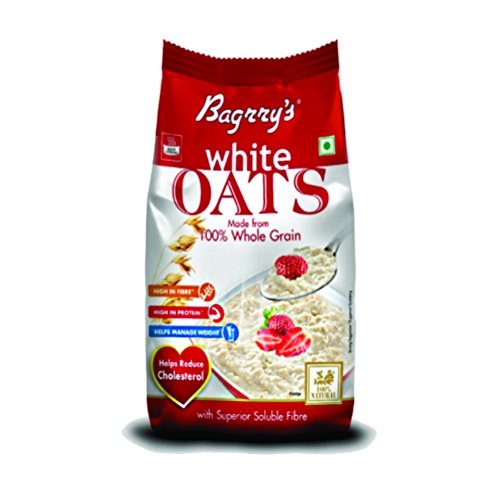 Bagrry's White Oats 500gm Pouch Natural Whole Grain High Soluble